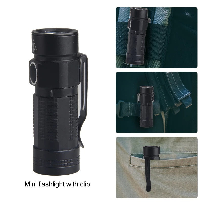Flashlight Outdoor Waterproof Light Camping LED Portable Clip