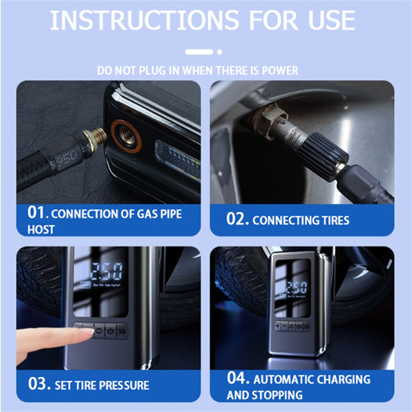 Compact Car Tire Inflator – Fast, Easy On-The-Go Air